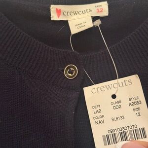 J. Crew- Girl’s Crewcuts Navy Blue Cotton Cardigan